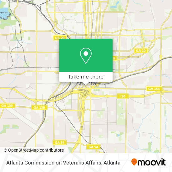 Atlanta Commission on Veterans Affairs map