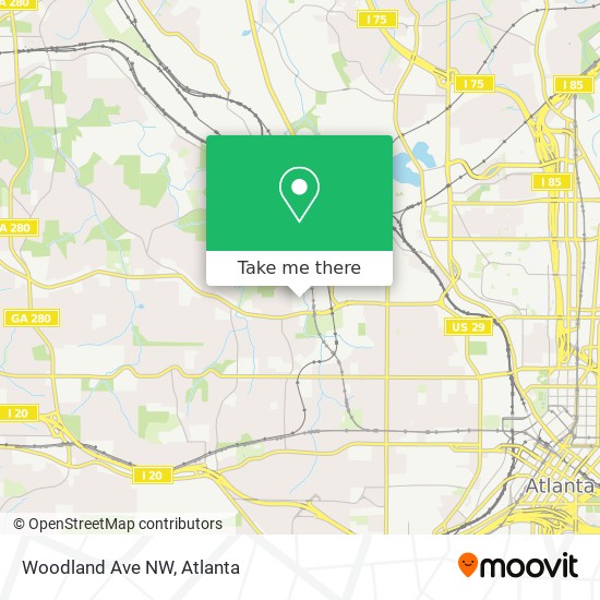 Mapa de Woodland Ave NW