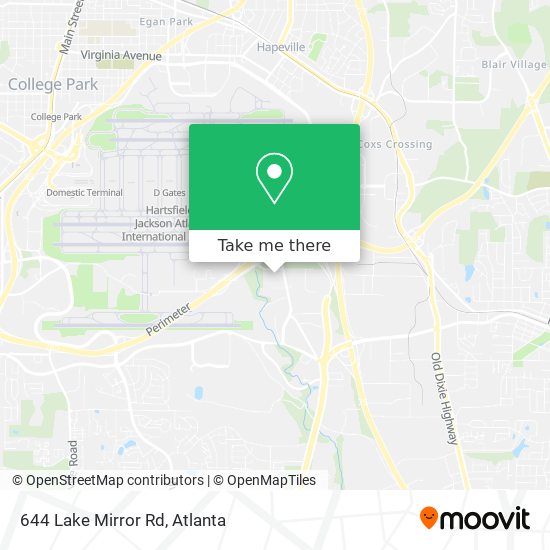 Mapa de 644 Lake Mirror Rd