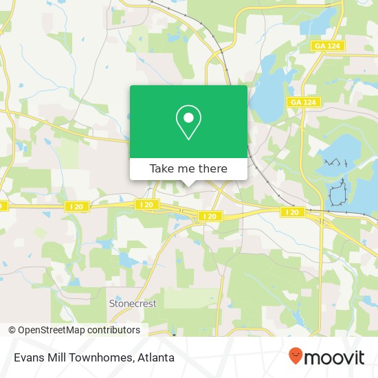 Mapa de Evans Mill Townhomes