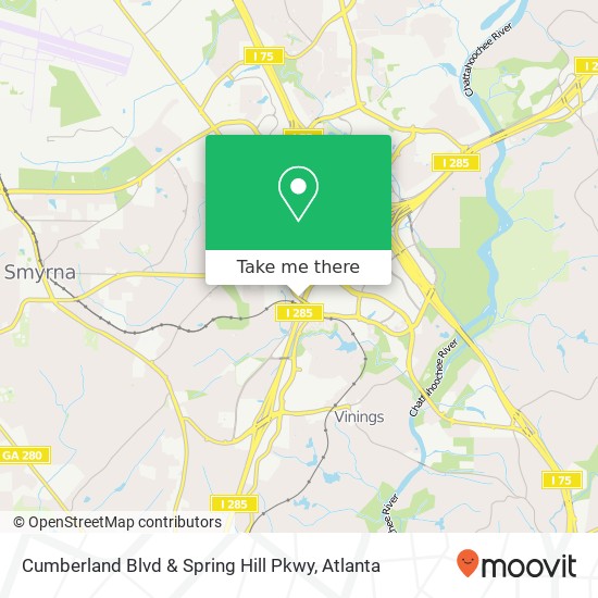 Cumberland Blvd & Spring Hill Pkwy map