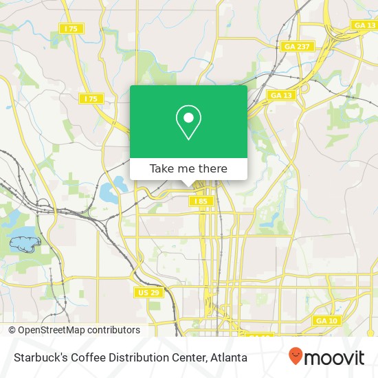 Starbuck's Coffee Distribution Center map