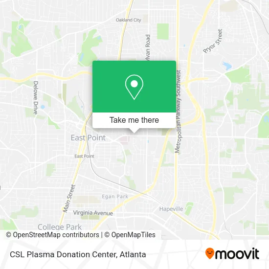 Mapa de CSL Plasma Donation Center