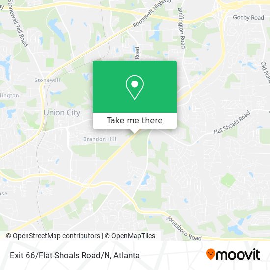 Mapa de Exit 66/Flat Shoals Road/N