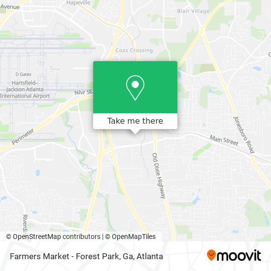 Mapa de Farmers Market - Forest Park, Ga