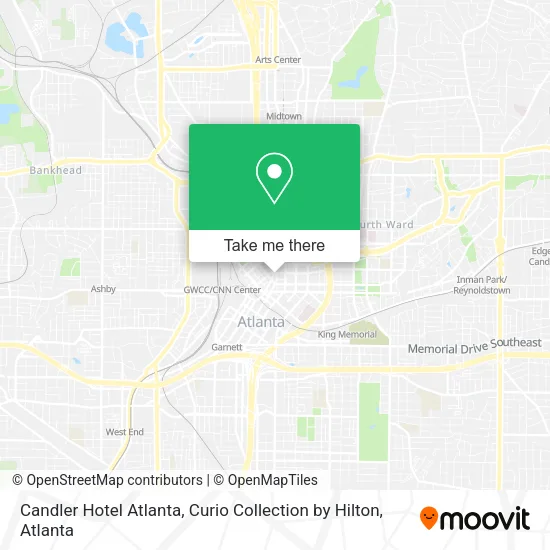 Mapa de Candler Hotel Atlanta, Curio Collection by Hilton
