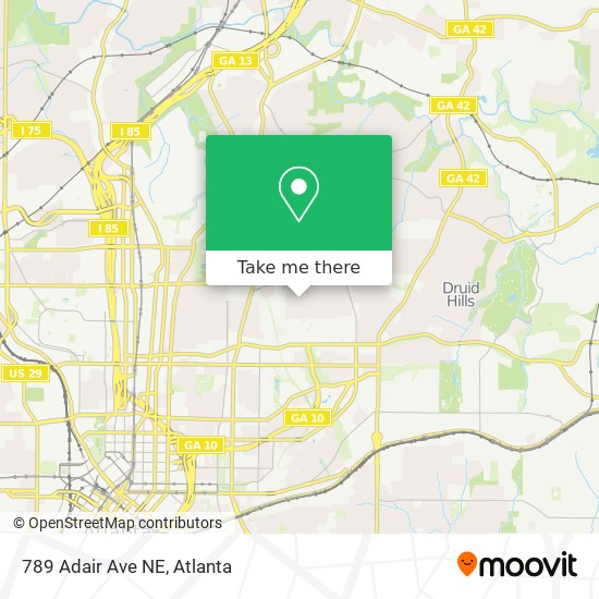 789 Adair Ave NE map