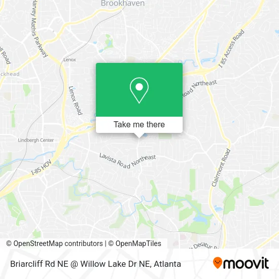 Mapa de Briarcliff Rd NE @ Willow Lake Dr NE