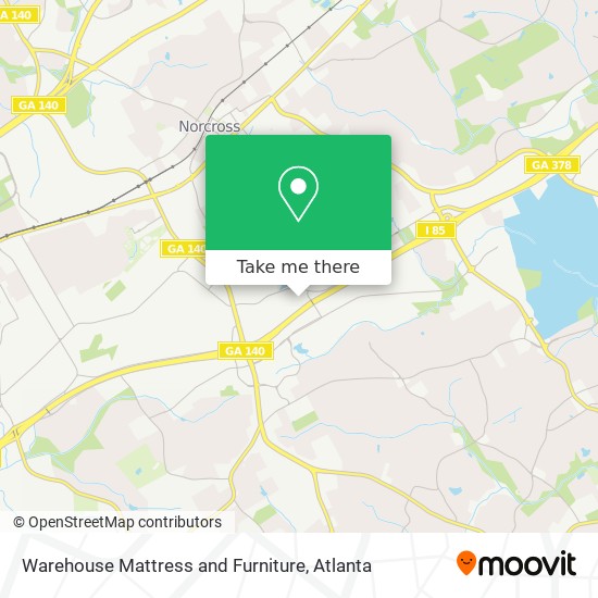 Warehouse Mattress and Furniture map