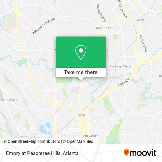 Emory at Peachtree Hills map