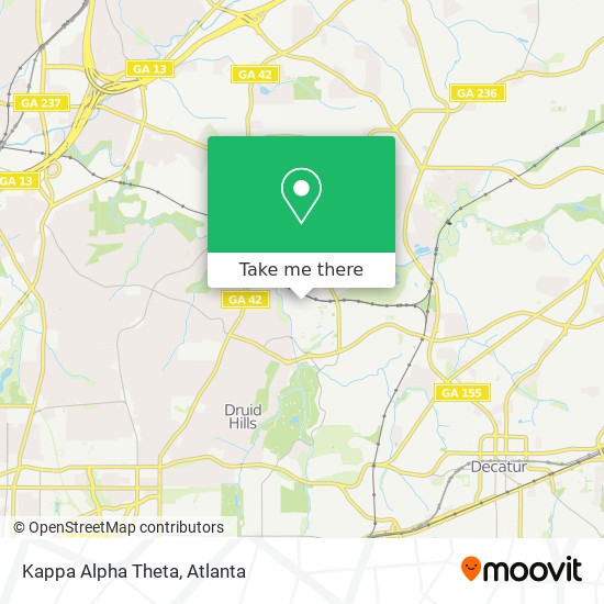 Kappa Alpha Theta map