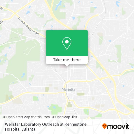 Wellstar Laboratory Outreach at Kennestone Hospital map