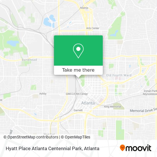 Hyatt Place Atlanta Centennial Park map