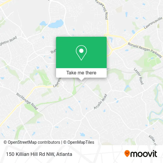 Mapa de 150 Killian Hill Rd NW