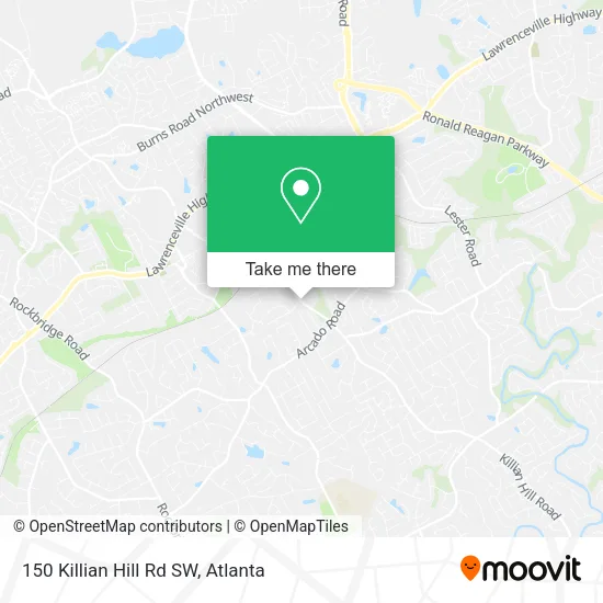 Mapa de 150 Killian Hill Rd SW