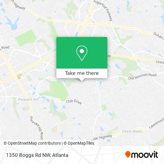 Mapa de 1350 Boggs Rd NW