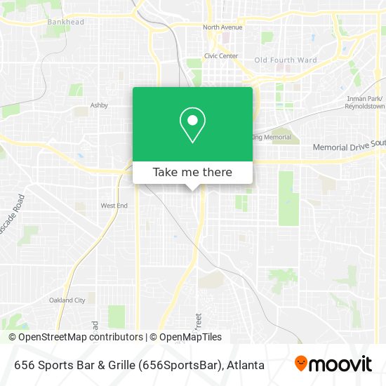 Mapa de 656 Sports Bar & Grille (656SportsBar)