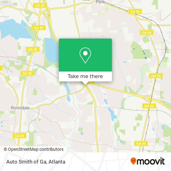 Auto Smith of Ga map