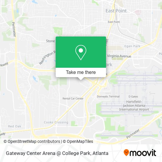 Mapa de Gateway Center Arena @ College Park