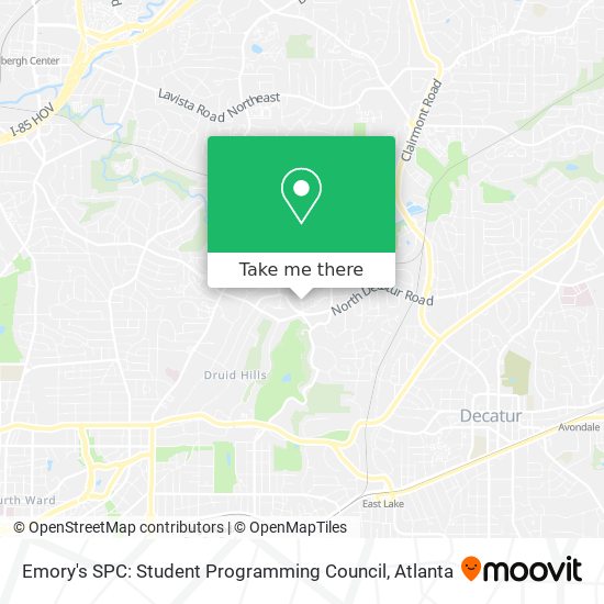 Emory's SPC: Student Programming Council map