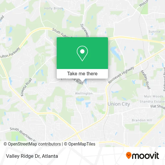 Valley Ridge Dr map