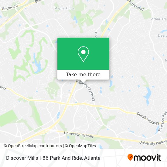 Discover Mills I-86 Park And Ride map