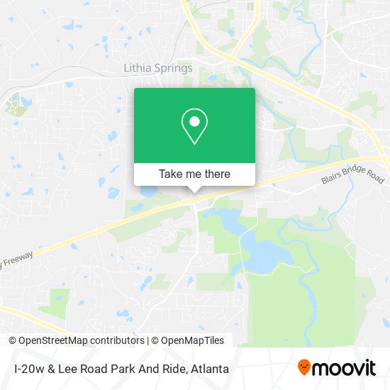 I-20w & Lee Road Park And Ride map