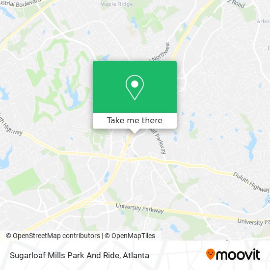 Mapa de Sugarloaf Mills Park And Ride