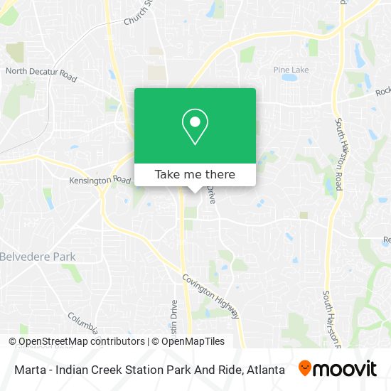 Mapa de Marta - Indian Creek Station Park And Ride