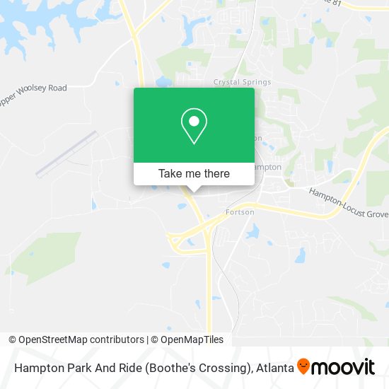 Hampton Park And Ride (Boothe's Crossing) map