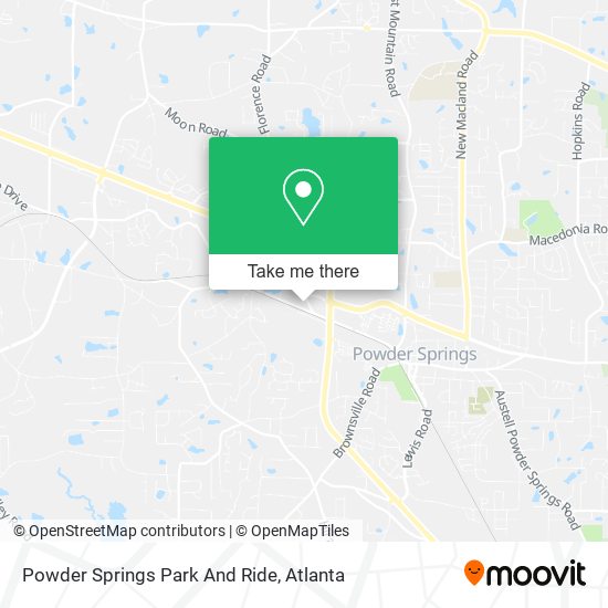 Powder Springs Park And Ride map