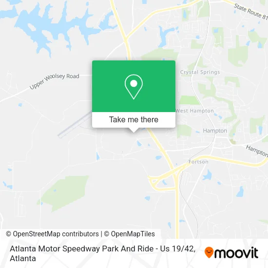 Atlanta Motor Speedway Park And Ride - Us 19 / 42 map