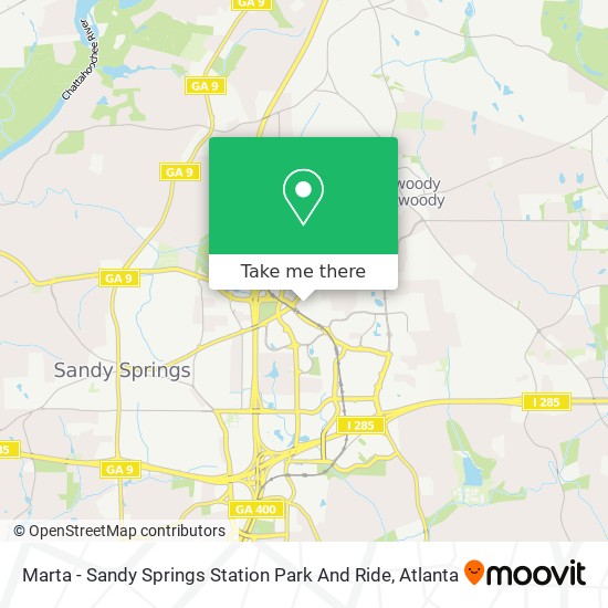 Marta - Sandy Springs Station Park And Ride map