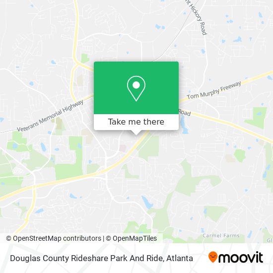 Mapa de Douglas County Rideshare Park And Ride