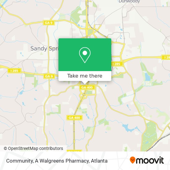 Mapa de Community, A Walgreens Pharmacy