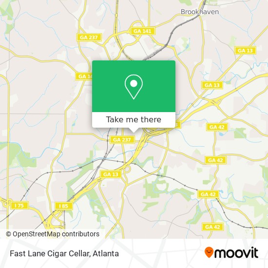 Fast Lane Cigar Cellar map