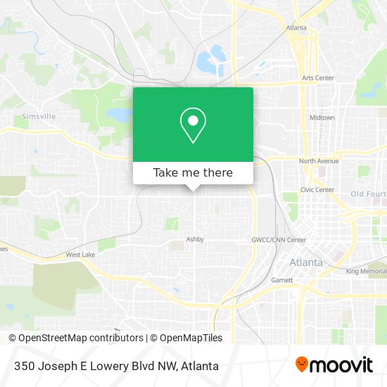 350 Joseph E Lowery Blvd NW map