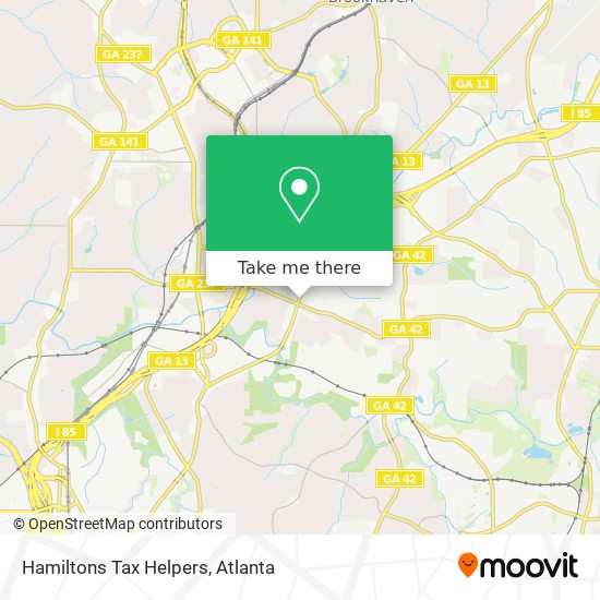 Hamiltons Tax Helpers map