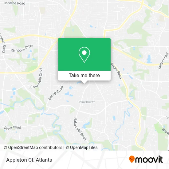 Appleton Ct map