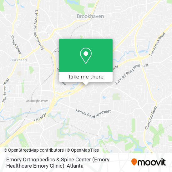 Mapa de Emory Orthopaedics & Spine Center (Emory Healthcare Emory Clinic)