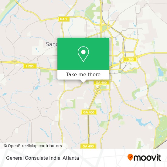 General Consulate India map