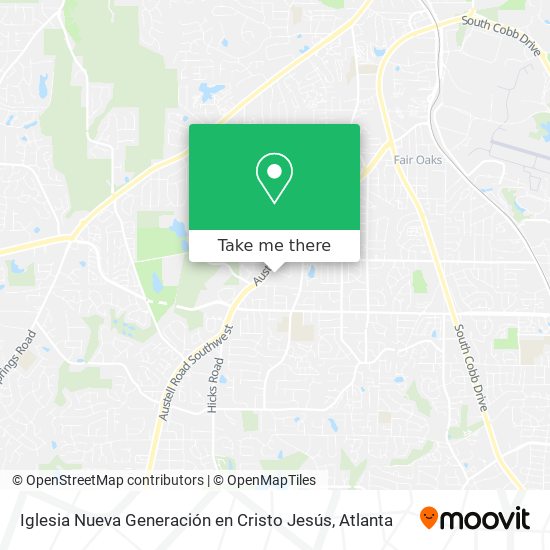 Iglesia Nueva Generación en Cristo Jesús map