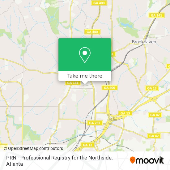 PRN - Professional Registry for the Northside map