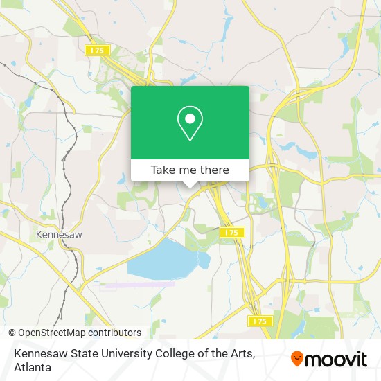 Mapa de Kennesaw State University College of the Arts