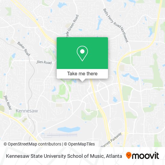 Mapa de Kennesaw State University School of Music