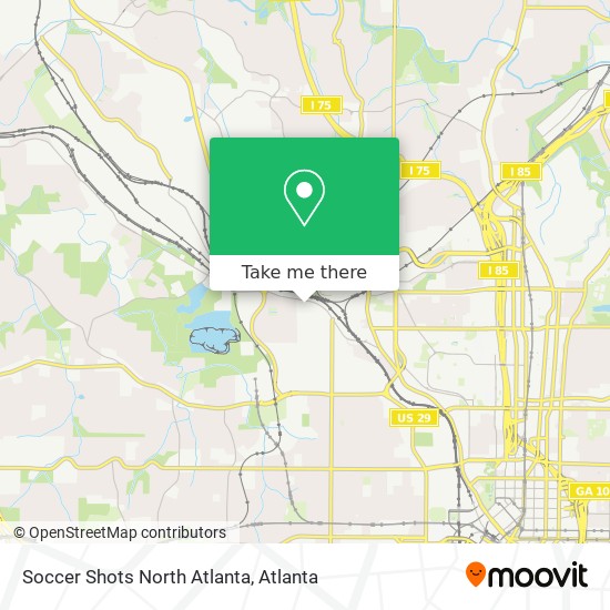 Mapa de Soccer Shots North Atlanta