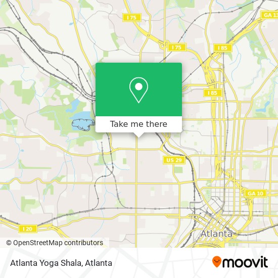 Mapa de Atlanta Yoga Shala