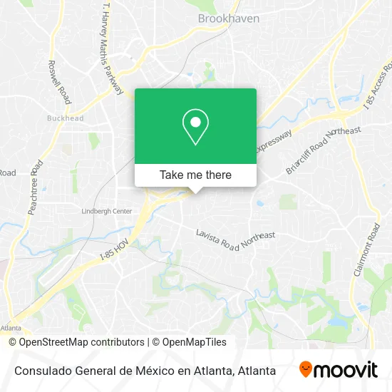 Consulado General de México en Atlanta map