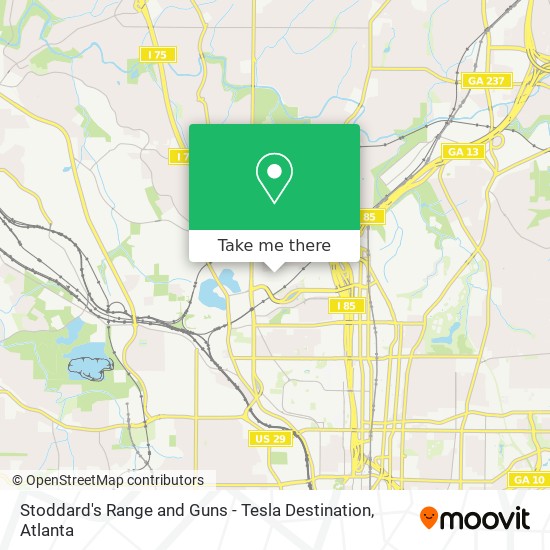 Stoddard's Range and Guns - Tesla Destination map