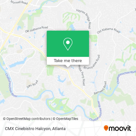 CMX Cinebistro Halcyon map
